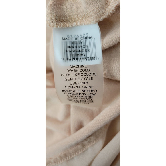 Vince Camuto Blouse Tank Womens M Pink Peach Blush Sheer Sleeveless Back Keyhole - Picture 8 of 8